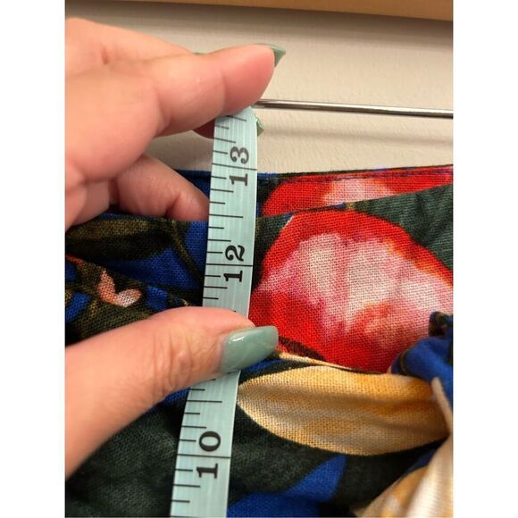 Cupcakes and Cashmere floral linen cropped wide-leg pants NWT Botanical Vacation - Picture 7 of 8